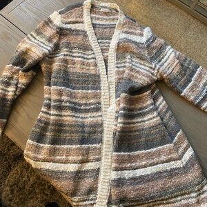 Westport Women's Striped Cardigan in Earth Tones